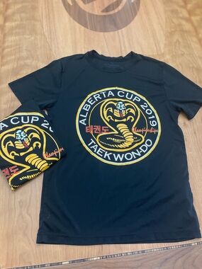 Taekwon-Do Championship Cobra Graphic Tee - Black & Gold -price includes 2